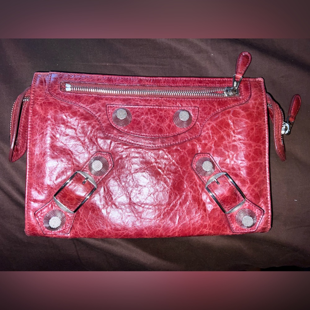 Balenciaga travel clutch